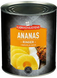 Ananasringer 3050g Kjøkkensjefens