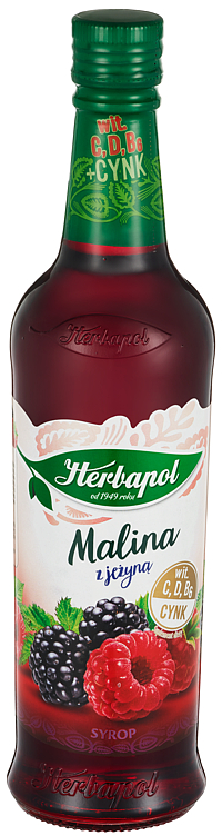Saft Herbapol m/Bringebær og Bjørnebær 420ml