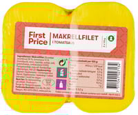 Makrellfilet i Tomat 2x110g First Price