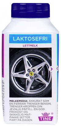 Laktosefri Lettmelk 1% 250ml Tine