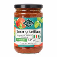 Økologisk pasta-saus med tomat og basilikum