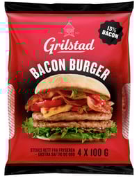 Baconburger 4x100g Grilstad