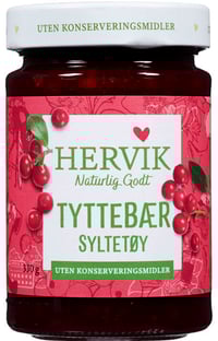 Tyttebærsyltetøy 330g Hervik