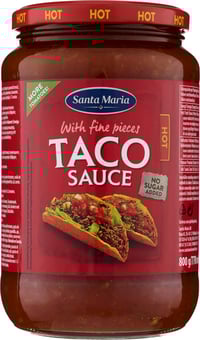 Taco Sauce Hot 800g Santa Maria