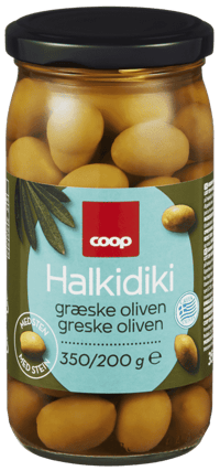 Coop Halkidiki Gresk Oliven med Sten 350g