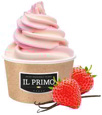 Iskrem Jordbær & Vanilje 18 stk A 100g One Shot