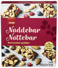 Coop Nøttebar med Bær 3x35g