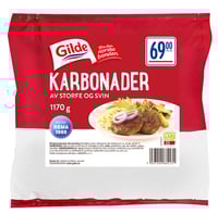 Karbonader av Storfe og Svin 1,17kg