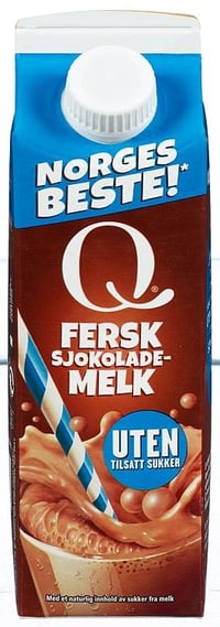 Q Fersk Sjokolademelk Uten tilsatt sukker, 0,5 l