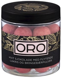Sjokoladekuler Lakris & Bringebær 140 g