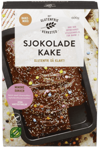 Det Glutenfrie Verksted Bakemikser Sjokoladekake 600g