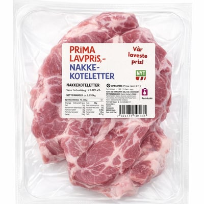 Prima Lavpris Nakkekoteletter