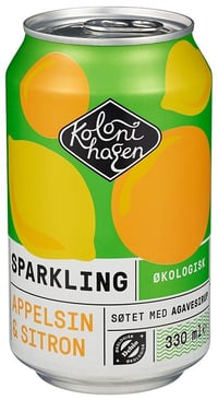 Sparkling Appelsin & Sitron Økologisk, 0,33 l