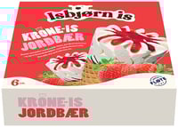 Krone-is Jordbær 6 stk