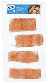 X-tra Laksefilet med Skinn 4stk a 125g
