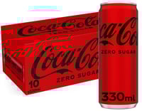 Coca-Cola u/Sukker 0,33lx10 boks Sleek