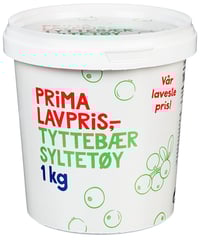 Tyttebærsyltetøy 1kg Prima Lavpris