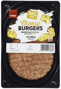 Coop Cheesy Burgers 300g
