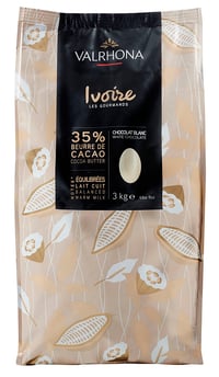 Sjokolade Hvit 35% "ivoire" 3kg Valrhona