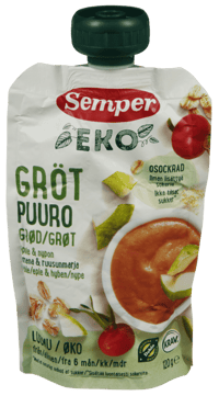 Semper Grøt Nype/Eple Økologisk 6md
