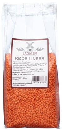 Linser Røde 500g Jasmin