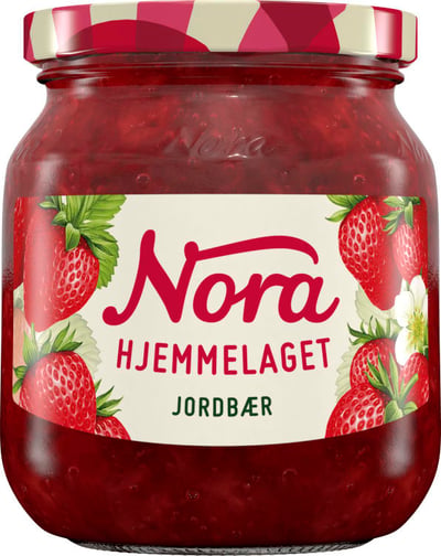 Jordbærsyltetøy Hjemmelaget 400g Nora
