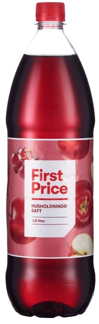 Husholdningssaft 1,5l Sukkerredusert First Price