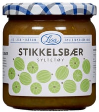 Stikkelsbær Syltetøy 60% Bær 420g Lisa