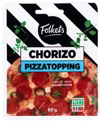 Pizzatopping Chorizo 80g Folkets