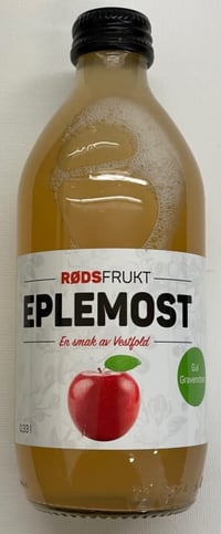 Eplemost Gul Gravenstein 0,33l flaske Rødsfrukt