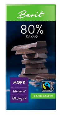 Sjokolade Mørk 80% 80g Berit