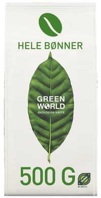 Green World Kaffe Økologisk Hele Bønner 500g