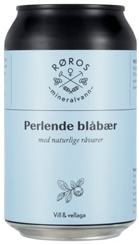 Blåbærdrikk Perlende 0,33l boks Røros