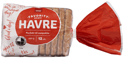 Coop Favorittbrød med Havre 12pk 450g