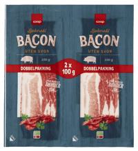 Coop Bacon uten Svor 2X100g