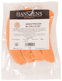 Hanssens Verketpølse med Chili 320g
