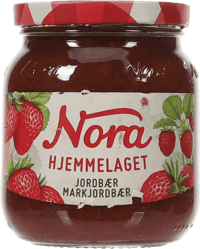 Nora Hjemmelaget Jordbær-&Markjordbærsyltetøy 400g