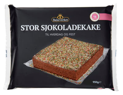 Stor Sjokoladekake 950g Bakeverket