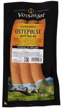 Ostepølse med Bacon 300g Vossakjøt