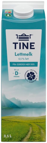 Lettmelk 0,5% 0,5l Tine