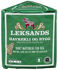 Leksands Knekkebrød Havrekli og Bygg 190g