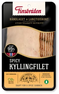 Kyllingfilet Spicy skivet 100g Finsbråten