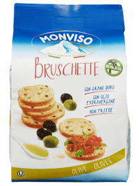 Monviso Bruschettine Crustini med Oliven 120g
