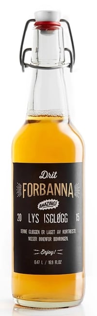 Isgløgg Lys 0,5l flaske Drit Forbanna