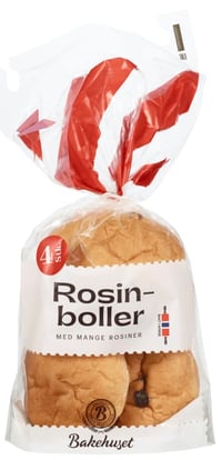 Rosinboller 4stk Bakehuset
