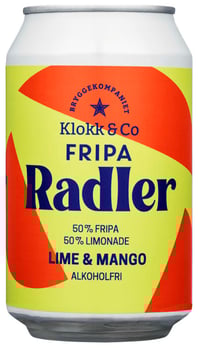 Klokk&Co Fripa Radler Lime&Mango 0,33l boks