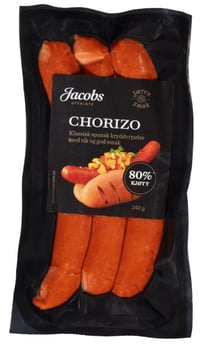 Chorizo 80% 240g A.Idsøe/Jacobs Utvalgte