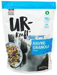 Havregranola 4-korn 430g, Urkraft