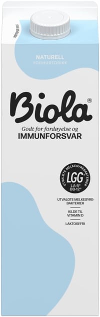 Biola Syrnet Melk Naturell 1000g Tine