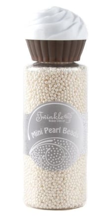 Kakestrø Perler Hvit 75g Twinkle